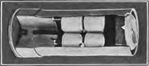Sectional view of six star rifle light.