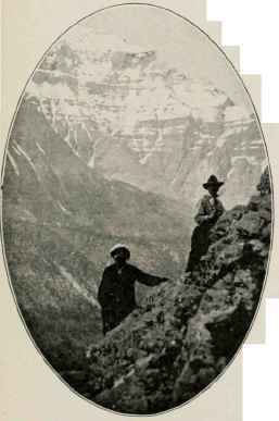 Mountaineering Near Mount Temple.